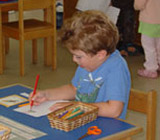 image of boy working